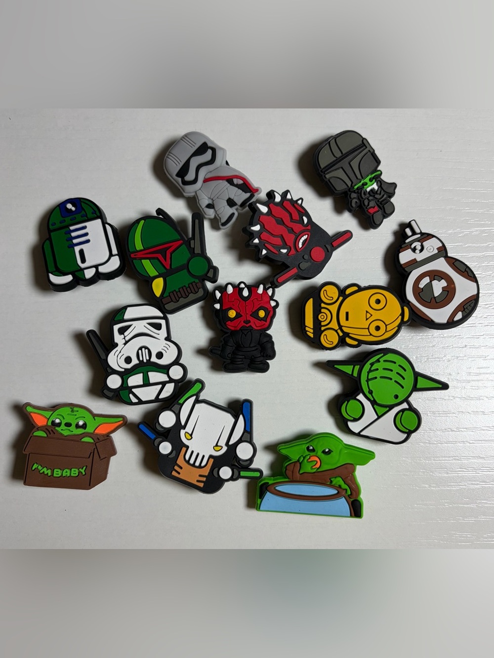 🆕 Star Wars Assorted Character Shoe Charms - Green, Red, Yellow, White, Black